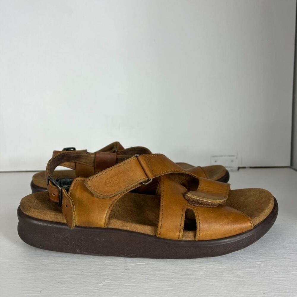 SAS Shoes Huggy Sandals Adjustable Caramel Tripad Comfort Brown Women's Size 9 - Picture 2 of 14